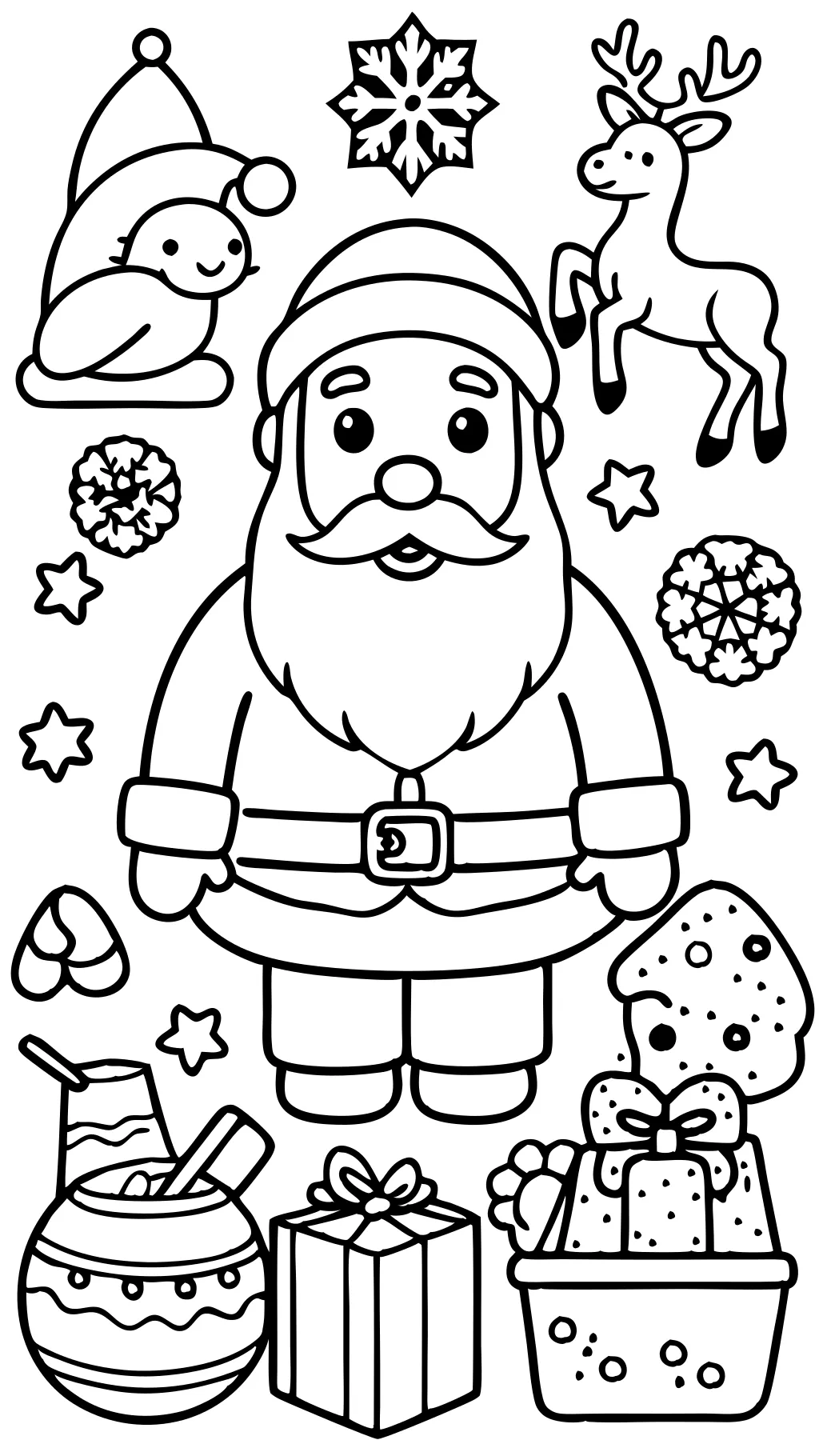 pages à colorier imprimables du Père Noël